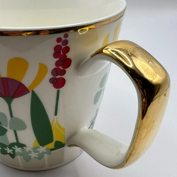 Grace's Teaware Flower Garden Mug Gold‎ Accent Handle. 12 oz. - Picture 7 of 7